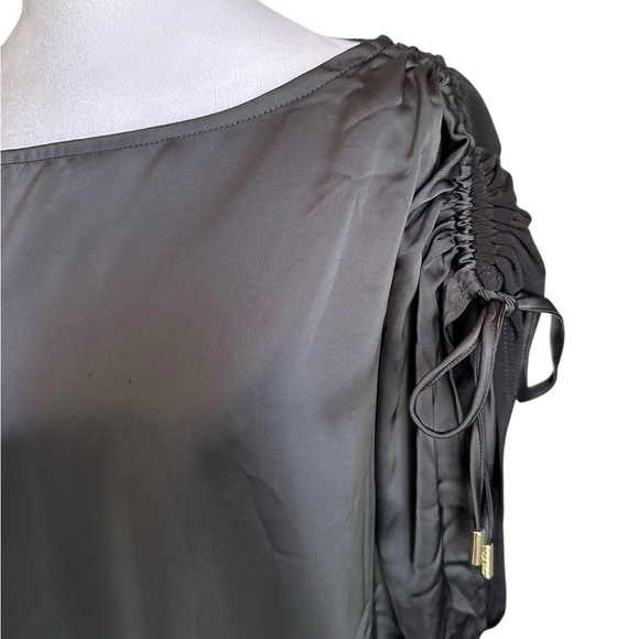 Nine West Ruched Shoulder Tie Elegant Black Women's Top Size 2X NWT - Picture 17 of 17